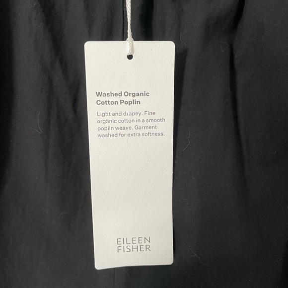 Eileen Fisher Washed Organic Cotton Poplin Wide-Leg Pant - Picture 8 of 9